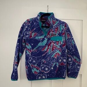 Patagonia Blue and Red Patterned Jacket